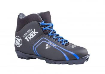 Ботинки лыжные TREK Level3 черный (лого синий)
